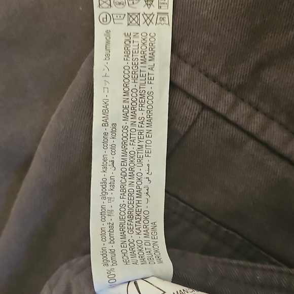 Zara cargo pants womens size 4 gray black small pockets New unworn 100% cotton - Picture 5 of 6